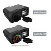 Qc3.0 Volt Meter Phone Charge Bracket Temperature Meter Black A For Moto Scooter