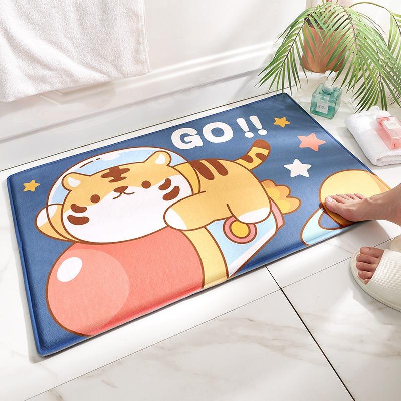 Rabbit Welcome Mat for Front Door Outdoor Entry Print Doormat Non Slip Kitchen Bedroom Footpad Home Indoor Decor Funny Kid Rug