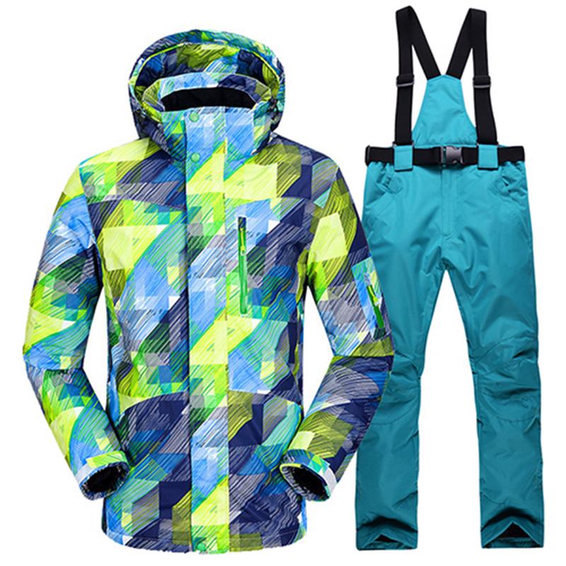 Men's Winter Ski Jackets Outdoor Warm Windproof Waterproof Snowboarding Jacket Hooded Mountain Coat Skiing Jacket for Male