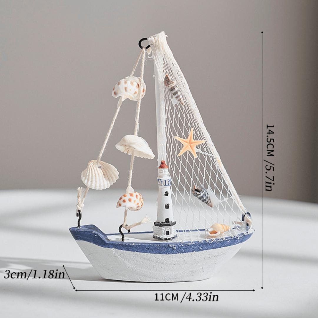 

Деревянное украшение для рабочего стола в офисе, симпатичная модель парусника в виде ракушки средиземноморья, подарок на праздники для ребенка