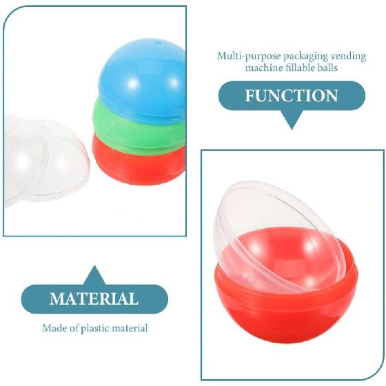 60pcs Toys Gumballs Vending Machine Capsules Fillable Capsules Gumballs Machine Capsules Party Favor Fillable Empty Balls Empty Ball for Party
