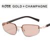 Vintage  Designer Metal Square Sunglasses Women For Men Fashion Big Frame Shades Trendy Ladies Luxury Steampunk Sun Glasses