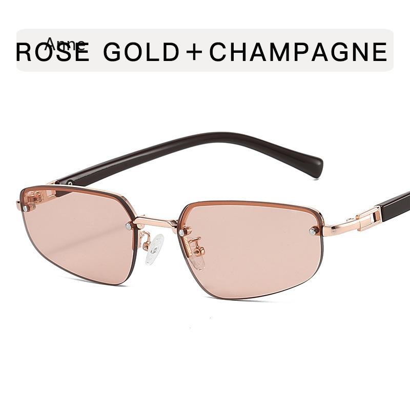 Vintage  Designer Metal Square Sunglasses Women For Men Fashion Big Frame Shades Trendy Ladies Luxury Steampunk Sun Glasses