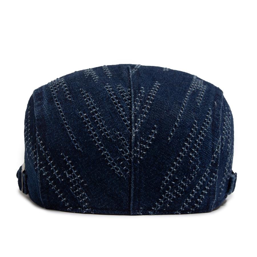 Denim Vintage Berets Men Women Newsboy Cap Summer Casual Cotton Single Layer Visor Flat Hat Autumn Retro Ripped Beret Unisex