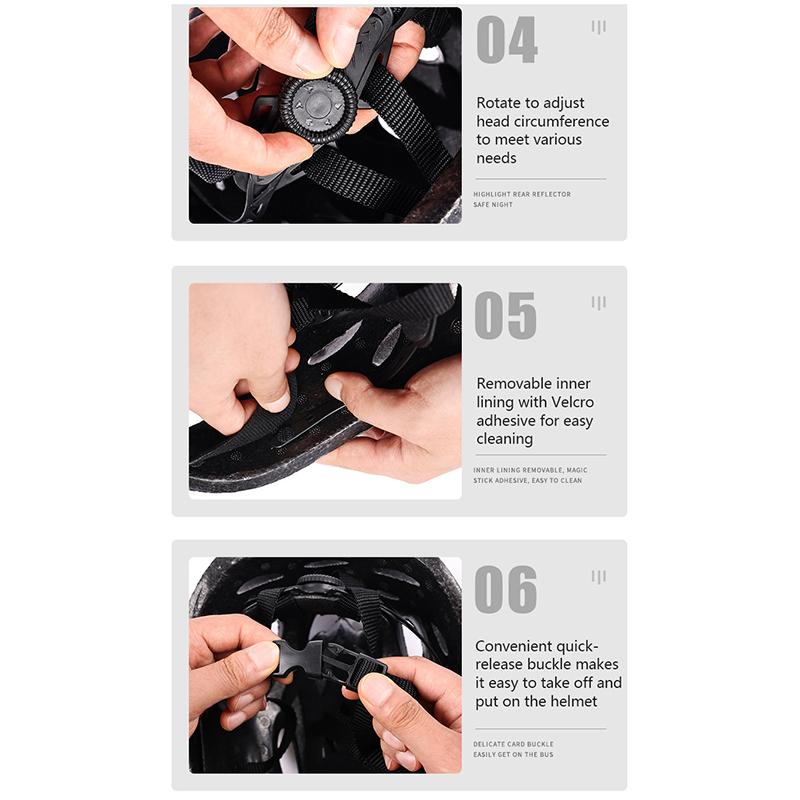 Integrierter Fahrradhelm für Damen und Herren, Fahrradhelm, Rennrad- und MTB-Sport, leicht, aerodynamisch, bequem, Sicherheitshelm fürs Fahren
