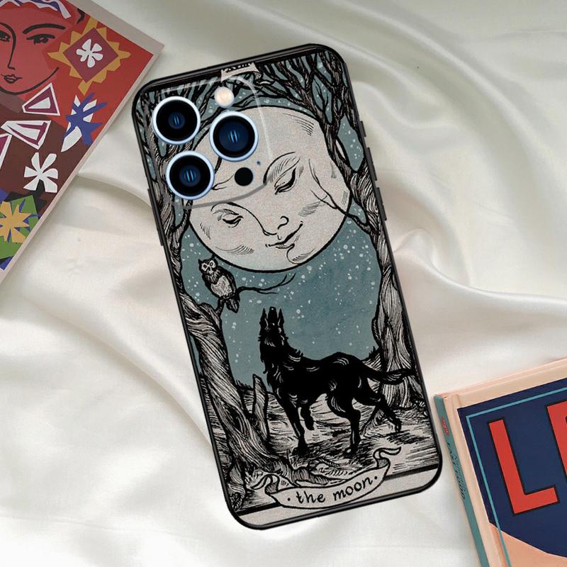 

Witches Moon Tarot Phone Case For iPhone 16 15 14 12 11 13 17 Pro Max 15 16 Plus 13 Mini 16e 17 Air Funda Cover iPhone 12