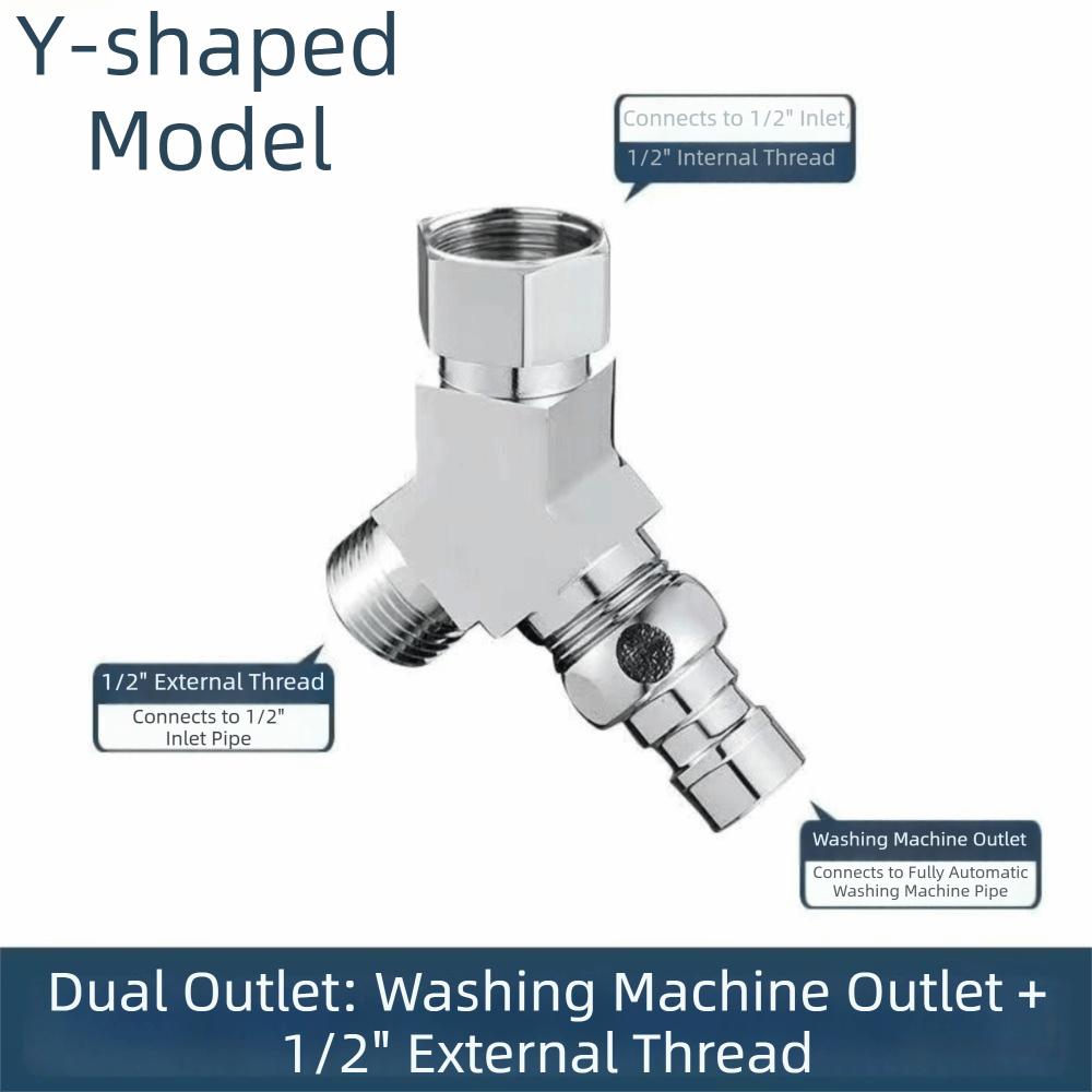 Female/Male Thread Water Pipe Adapter G1/2 Thread Three Way Connector  Bidet Sprayer