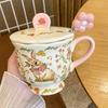 Nová retro keramická hrnek dívky kancelářský hrnek na vodu hrnek na kávu suvenýr narozeninový dárek hrnek na kávu