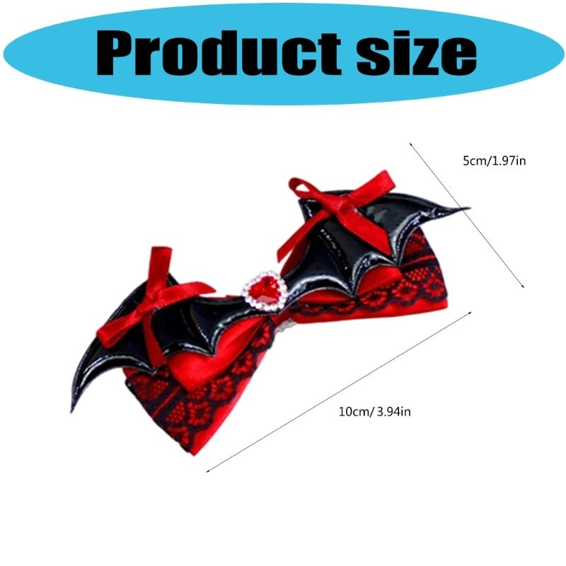 Netopýří mašle do vlasů, sponky do vlasů s mašlemi, aligátory, sponka, gotické netopýří křídla, vlasové doplňky pro cosplay párty