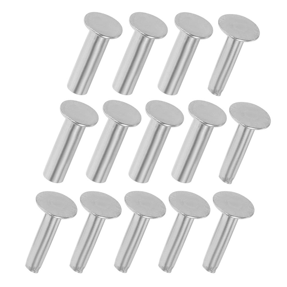 7Pairs Handmade Stainless Steel Knife Rivets Enhanced Safety Fasteners for DIY Knife Making Wooden Handle Repair 2Cm 1.6X0.7X0.7CM