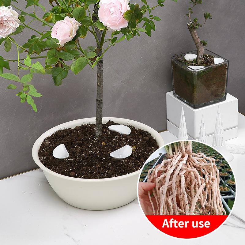 3 Stück Konisches Pflanzen-Atem-Bewässerungsgerät Gitterdichtung Garten Bonsai Unterseite Blumenpflanze Bodenbelüftung Wurzelschutz