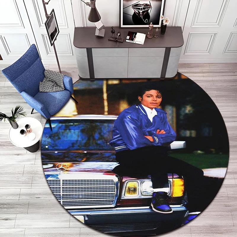 Renowned American Grammy Award Winning Singer Michael Jackson's Circular Carpet Is Soft, Home, Bedroom, Door Mat Decoration, and Non Slip Carpet F1