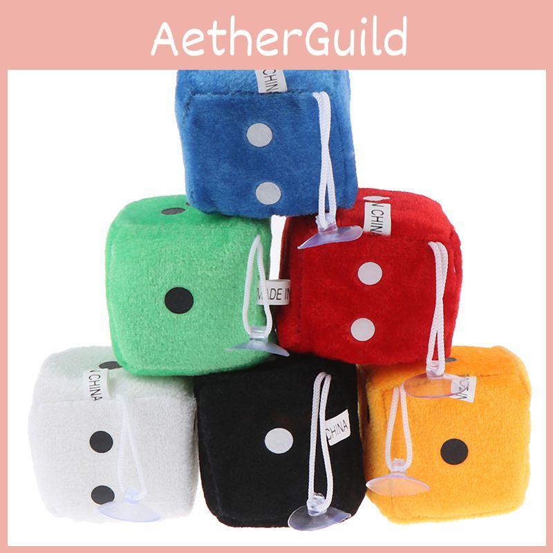 Plush Dice Party Pendant Soft Fluffy Car Decoration