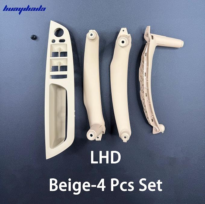 E70 4-teiliges Set LHD RHD Innen Fahrerseite Türfensterschalter Armlehne Abdeckung Zuggriff Ersatz für BMW X5 X6 E70 E71 E72 2007-2013