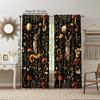 Set Of 2 Versatile Polyester Transparent Curtains Home Decoration Dark Flower Mural Use Bedrooms Living Rooms Made Area Window Treatment