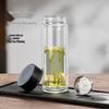 FUGUANG Double Wall Borosilicate Glass Tea Infuser Bottle