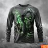Skeleton Men's Casual Round Neck Long Sleeve Autumn Winter Round Neck Pullover Fashion Streetwear Graphic T-shirts Gifts for Men