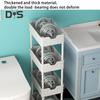 Storage Shelf with 360-Degree Wheels Versatile 4-Tier Rolling Cart Space-Saving Removable Multi-Tier Shelf