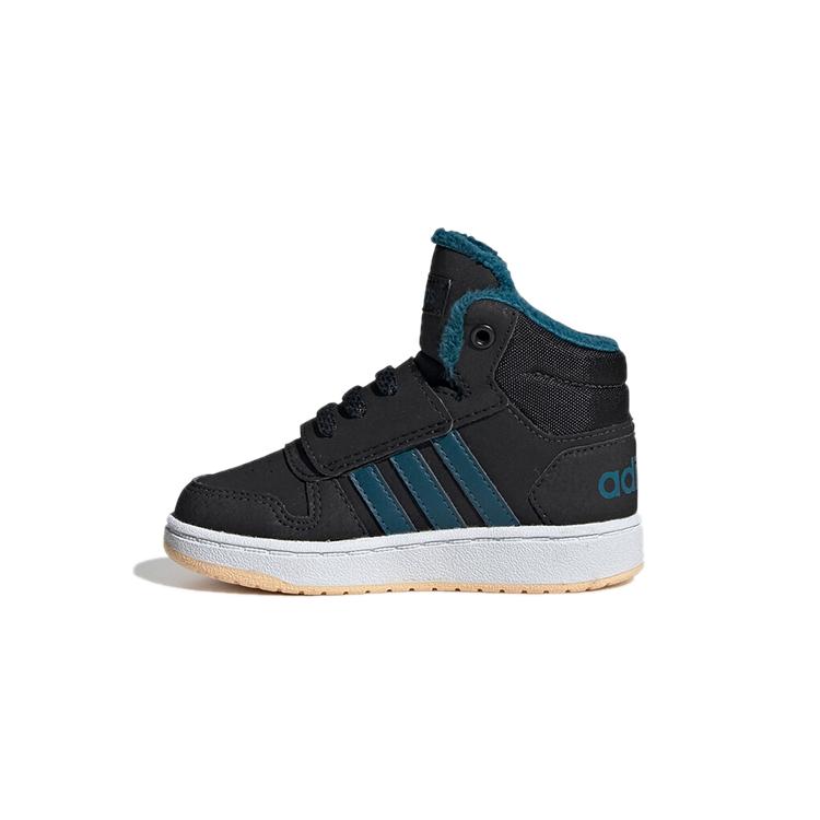 

Adidas Neo Hoops 2.0 Abrasion Resistant Mid top Toddler Shoes Black Blue Infant And Toddler EE6710 21