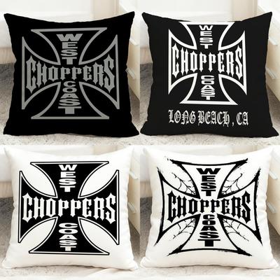 Δημοφιλής Θήκη Μαξιλαριού W-WWCC West Coast Choppers Άνετη Αναστρέψιμη Θήκη Μαξιλαριού Ιδανική για Αυτοκίνητο Καναπέ Υπνοδωμάτιο & Πέρα