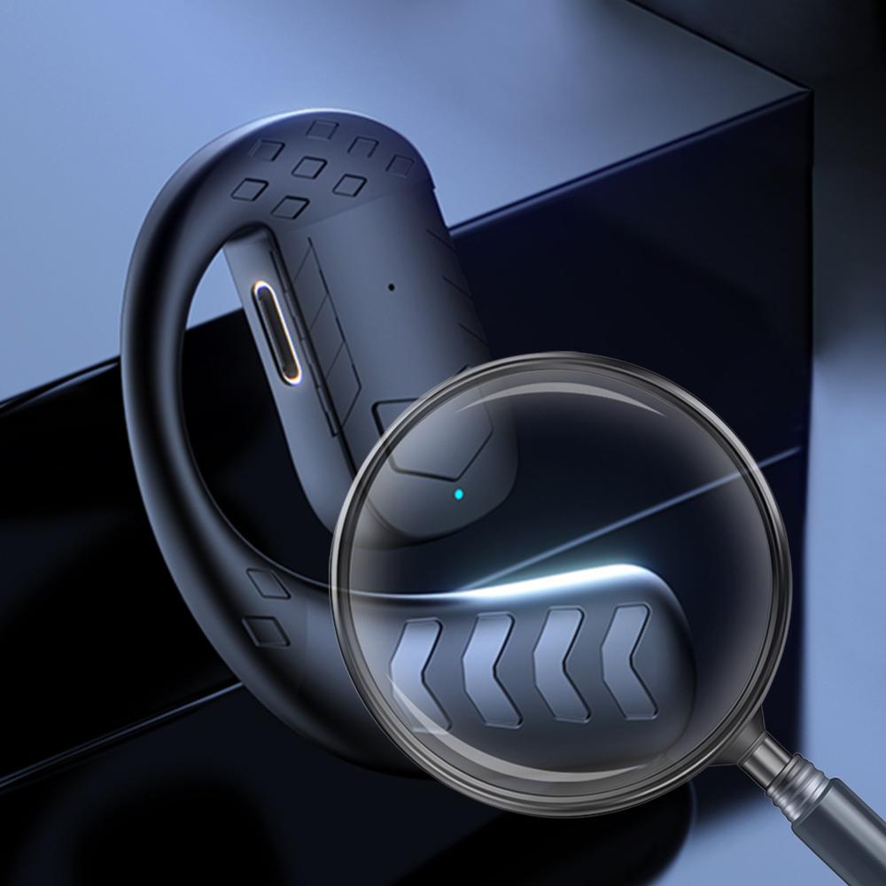 Handsfree Headset Bluetooth-Compatible Earpiece Noise Canceling Sports Headphone Waterproof HiFi Stereo Earbud for IPhone/Huawei