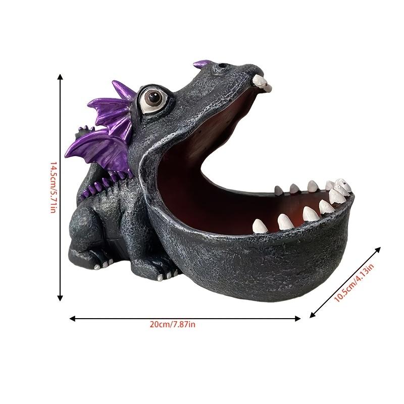 Dinosaur Candy Dish Resin Statue for Home & Office Decor, Perfect for Christmas ,Halloween, Versatile Indoor/Outdoor Use
