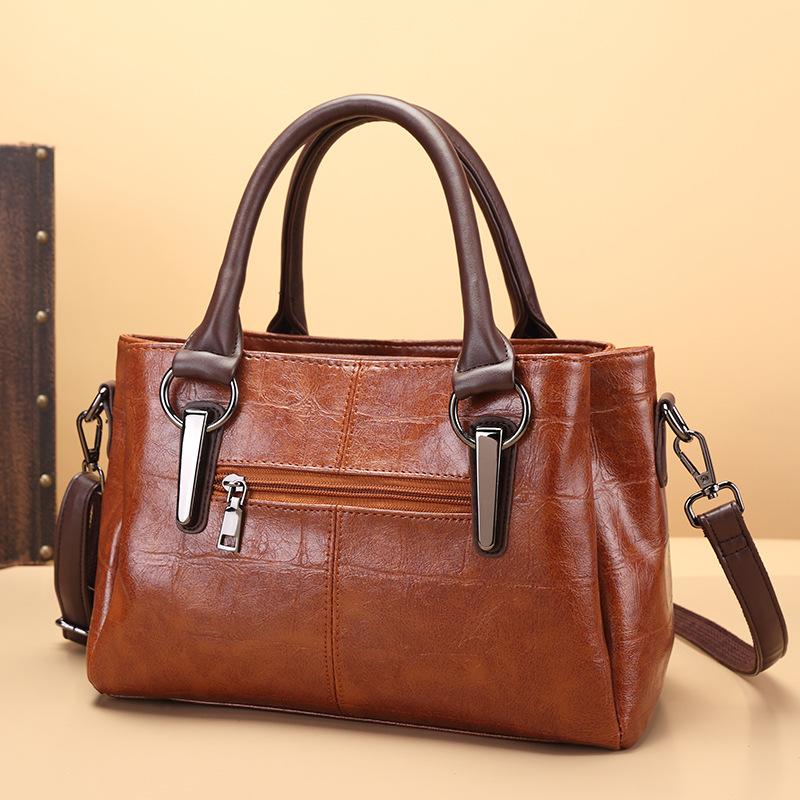 Sommer Neu Retro Kontrastfarbe Personalisierte Handheld Umhängetasche Dreilagig Große Kapazität Kissen Tasche Damentasche