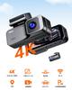 JADO Dash Front and Rear Compact Dash 4K UHD 8 IMX415 Super Night Large Aperture Impact Parking LED Signal Waterproof Rear Angle 64GB Card Japanese