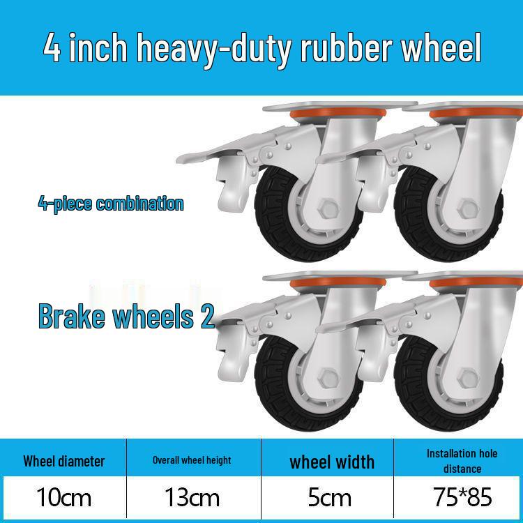 Těžká tichá otočná kolečka (2-8 palců) pro vozíky a malé ruční vozíky