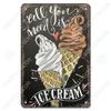 Eat Breakfast at Night Funny Sign, Kitchen Wall Decor Metal Plaque 20x30cm