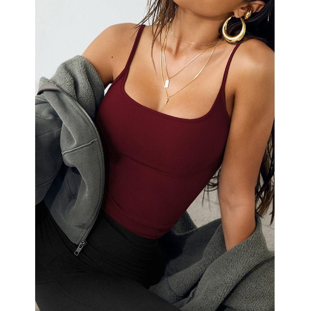 Dámské letní tílko na špagetová ramínka, trička, dámská ležérní slim trička