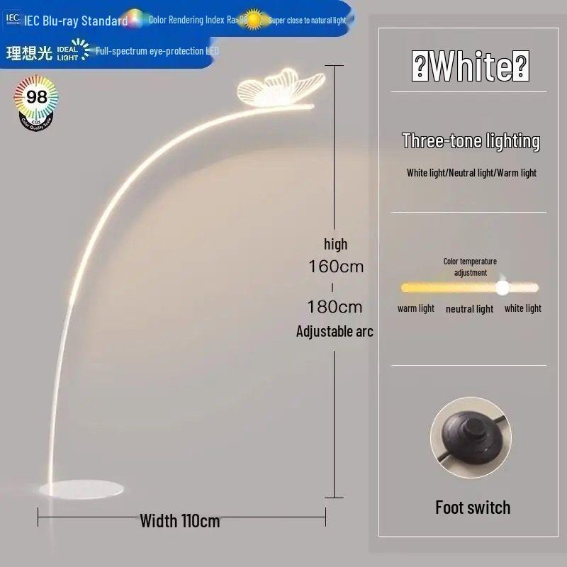 Butterfly Floor Lamp for Living Room: Eye-Care, Creative Design, Ideal for Study, Bedroom, or Lounge Atmosphere.