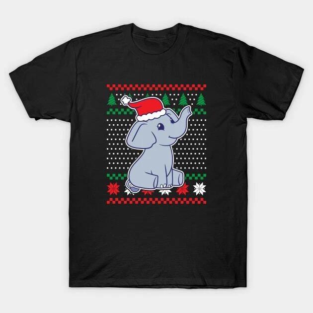 Ugly Christmas Sweater Baby Elephant Made in Australia T-Shirt 4XL
