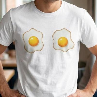 Vintage Spiegelei Unisex T-Shirt, 70er Jahre Frühstück T-Shirt, Retro Spiegelei Shirt, Klassisches Foodie Top, Frühstück Brunch Shirt