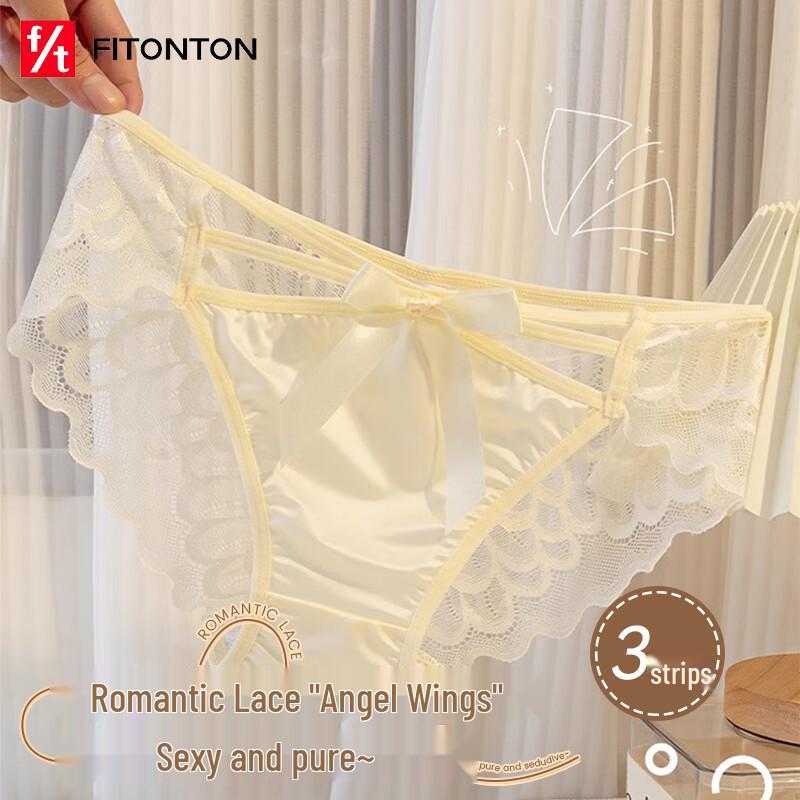 

FitonTon Женские сексуальные кружевные трусы-треугольники, 3 шт. XL (120-140 jin)