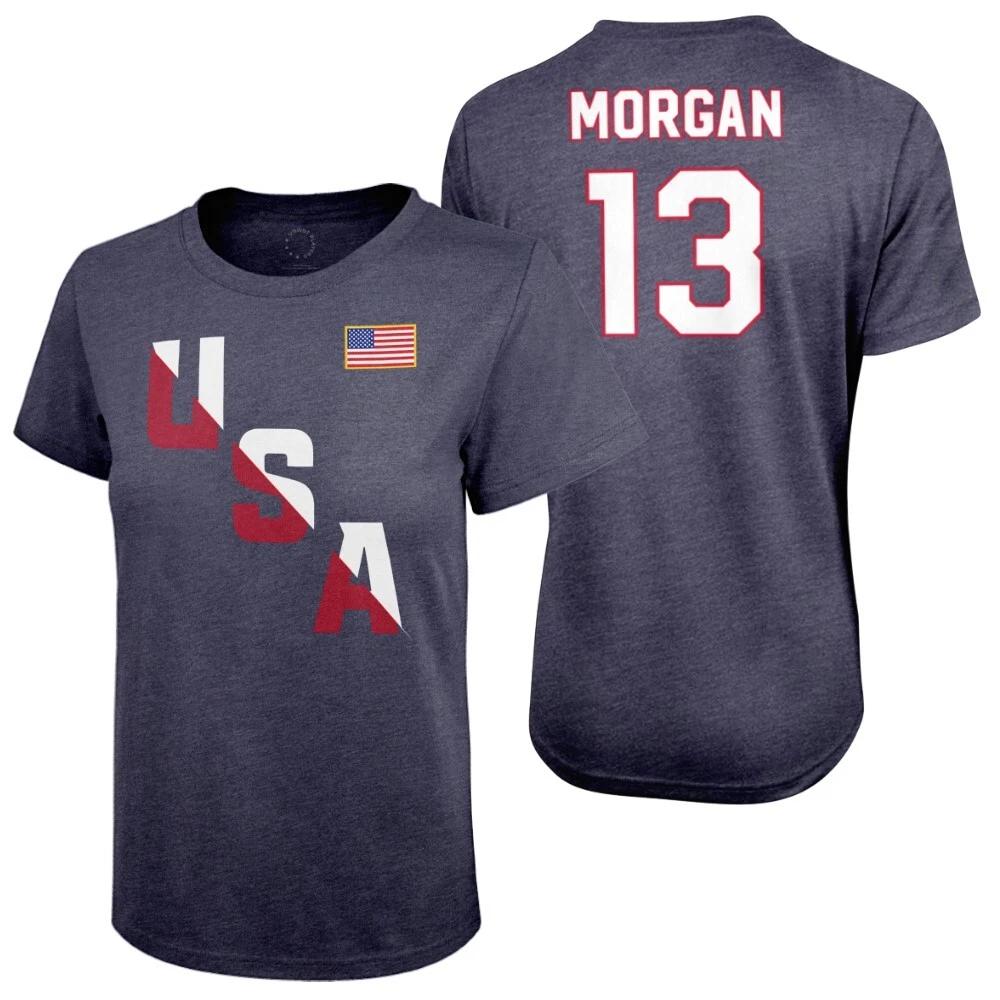 Icon Sports Футболка игрока USWNT Официальный флаг США Футбольная футболка USWNT Топ 06 XL