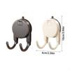 Practical Suction Cup Hooks Wall Hangers with Duals Hooks Kitchen Bathroom Accessories Organizers Towel Holder HX6C