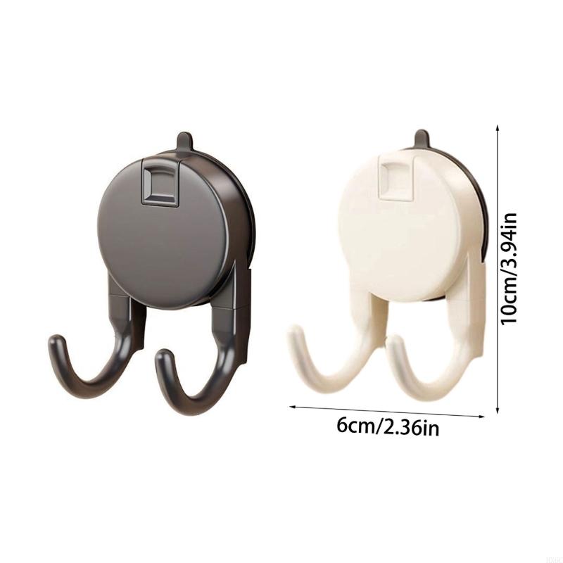 Practical Suction Cup Hooks Wall Hangers with Duals Hooks Kitchen Bathroom Accessories Organizers Towel Holder HX6C