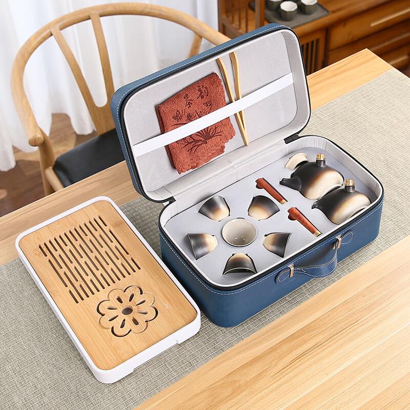 Kung Fu Gaiwan Tea Set with Side Handle Pot and Cups