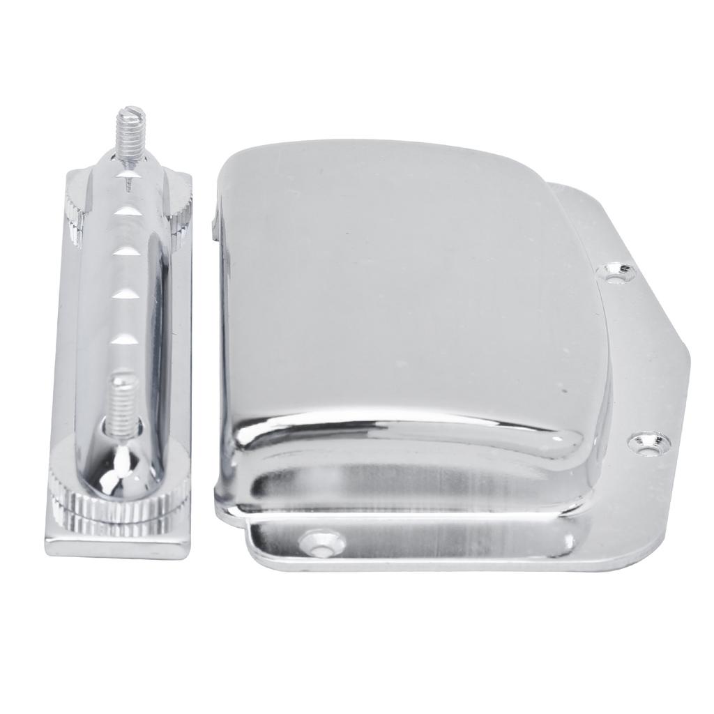 Adjustable Fixed Bridge Tailpiece Metal for Electric Guitar with Protective Cover ShellSilver