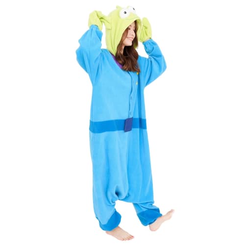 SAZAC Character Fleece Kigurumi, One Size Fits All, Disney Toy Story Alien