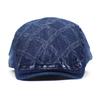 New beret rhombus plaid cap blue denim hat fashion men's and women's forward hat