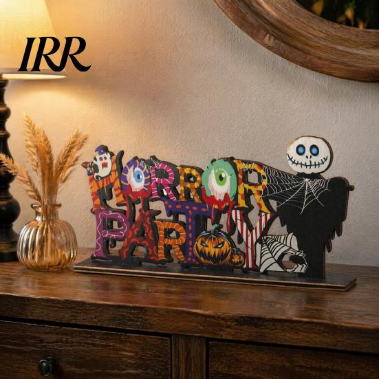 Layered Halloween Wood Crafts Wooden Ornaments for Tabletop Decorations, Stable Base Table Rustic Centerpieces Centerpiece Home Party And Spooky