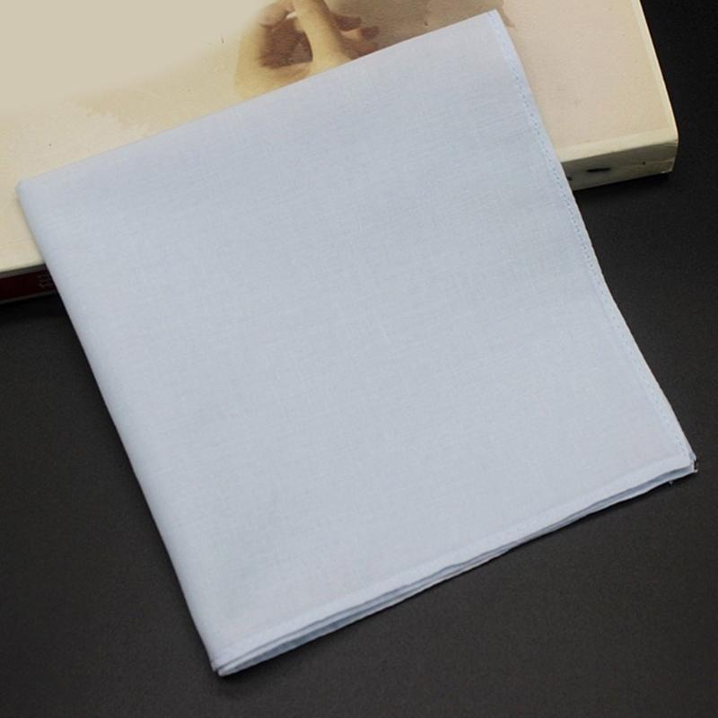 28x28cm Tie Dye Square Plain Color Handkerchief for Woman Gentleman Handkerchief