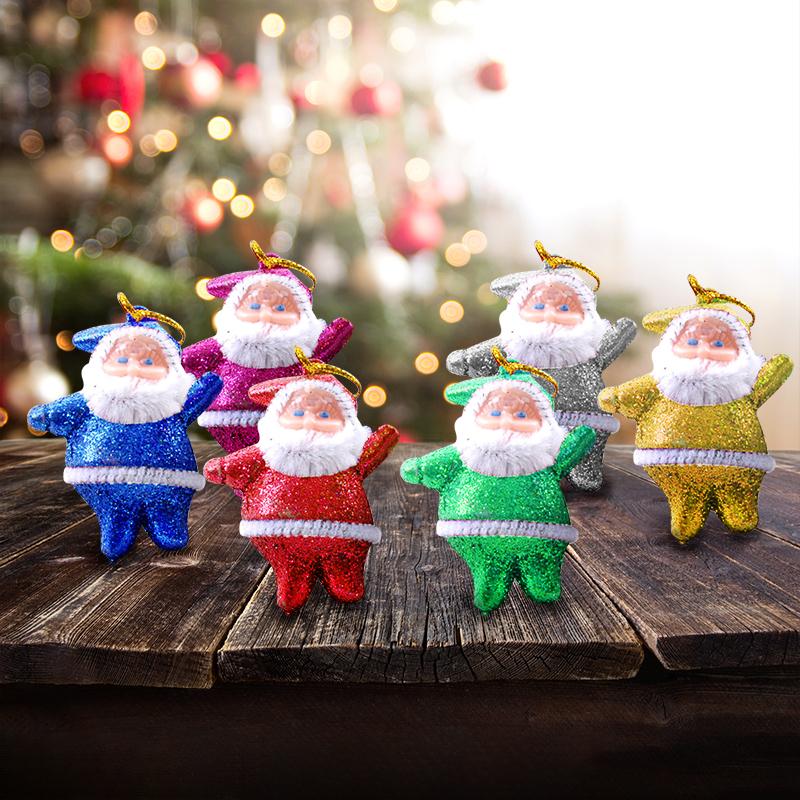 

6шт Рождественские подвески Санта-Клауса Партия Комната Главная Рождественская елка Праздничные украшения