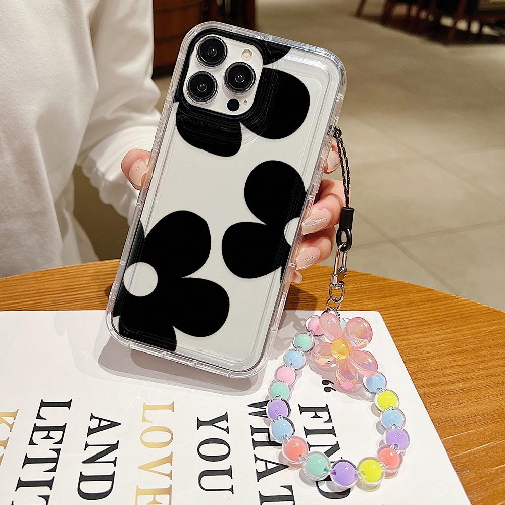 Soft Case for Samsung A54 A55 5G A53 A52 A15 A14 A13 A12 A34 A33 A32 A73 S24 Ultra S23 S22 S21 S20 FE Silicone Wrist Strap Cover