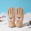 Children's Warm Gloves for Autumn and Winter  Five Fingered Fleece for Cold Protection Cute Cartoon  Student Outdoor Snow Play Ollie Fleece Gloves