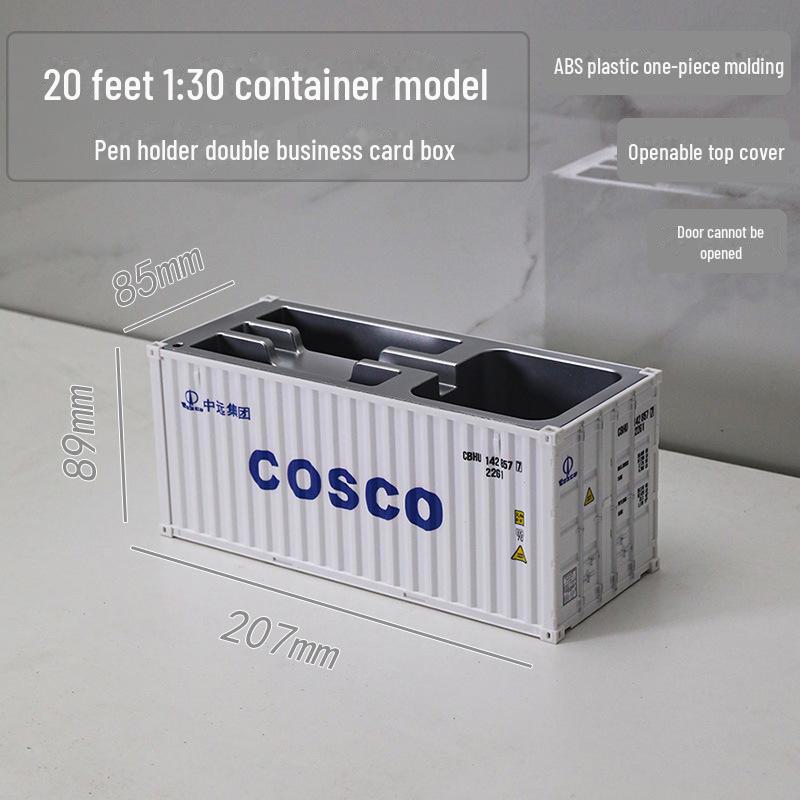20ft Model Container Pen Holder & Business Card Box