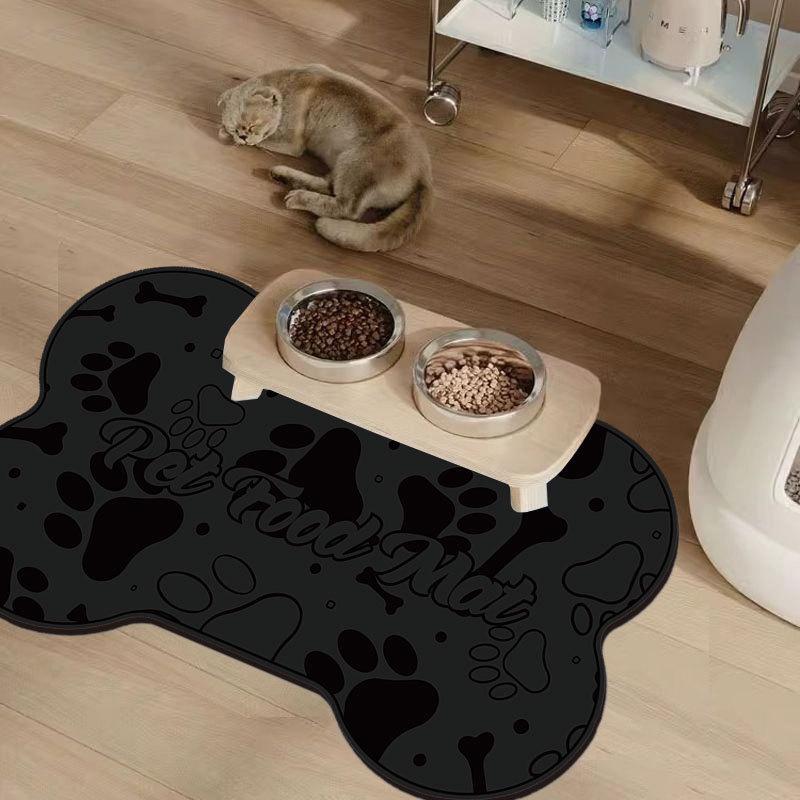 Creative Cartoon Shape Pet Feeding Mat - Dirt-Resistant, Easy Clean, Water Absorbent, Wear-Resistant, Quick Drying