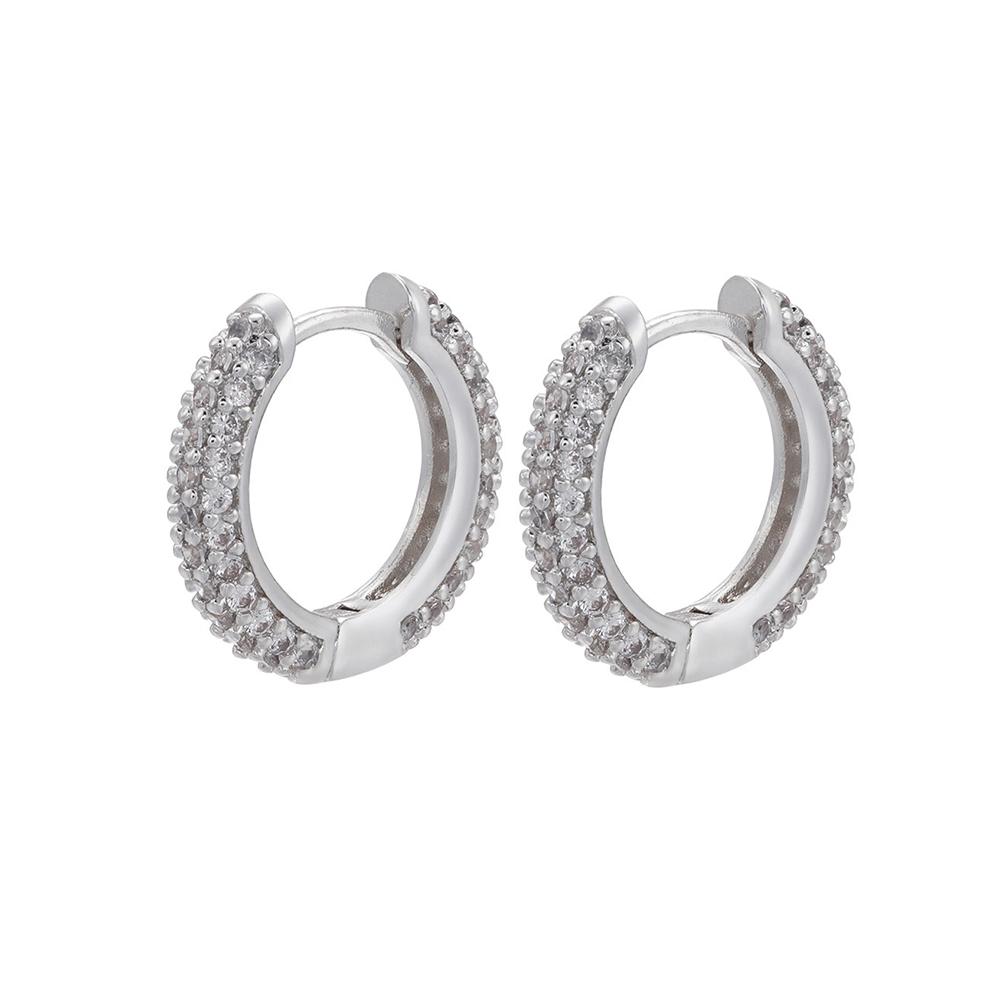New Design Stainless Steel Cubic Zirconia Small Hoop Earrings For Women Punk Blue Huggie Thin Cartilage Earring Piercing Jewelry